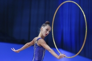 Victoria Bespalova during an exercise with a hoop