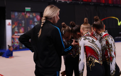 Support from each other and advice from Olympic champion Alina Kabaeva, coach Anna Ustsova and psychologist Irina Kozyr for Academy group gymnasts