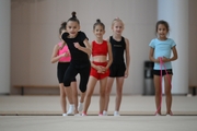 Gymnasts during practice at the training camp in the Academy