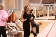 October 5, 2026. Olympic champion Alina Kabaeva and young gymnast Polina Zavgorodnyaya in Novogorsk