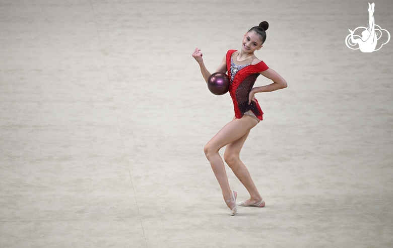Margarita Zhurovich during the ball exercise
