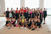 Russian national team gymnasts and Academy gymnasts during the Alla Dukhova TODES dance studio master class
