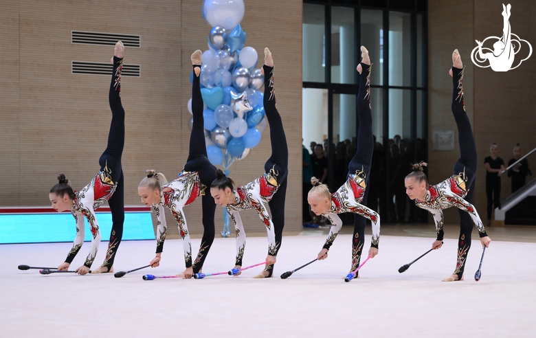 Academy group gymnasts during their performance at the final concert
