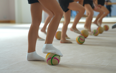 An exciting rhythmics lesson for the youngest Academy gymnasts