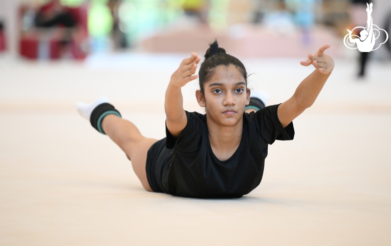 Gymnast Aryaa Nitesh Kadam during training at the Academy