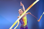 Jimena Dominguez during the ribbon exercise