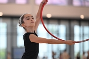 A gymnast during practice at the training camp in the Academy