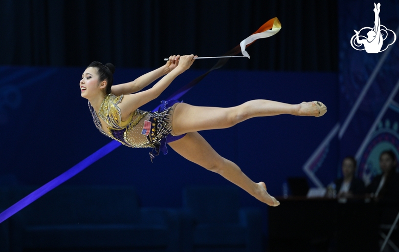 Rin Keys during an exercise with ribbon