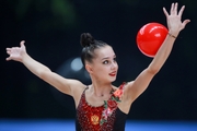 Mariia Borisova during the ball exercise