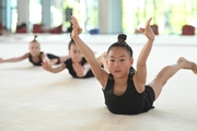 Gymnast from Belgorod  during class