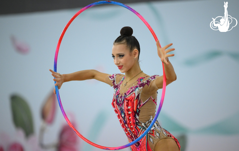 Sofia Vorobyova during hoop exercise