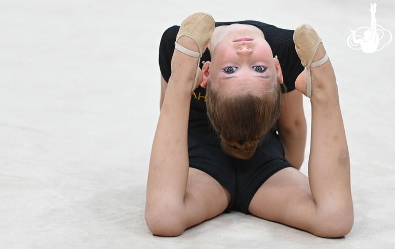 Young gymnast during the Academy selection process