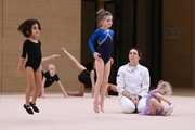 Young gymnasts during the selection