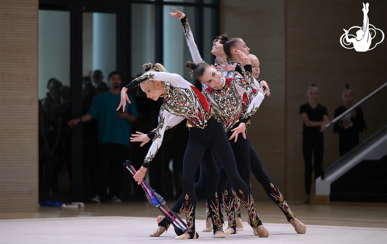 Academy group gymnasts during their performance at the final concert
