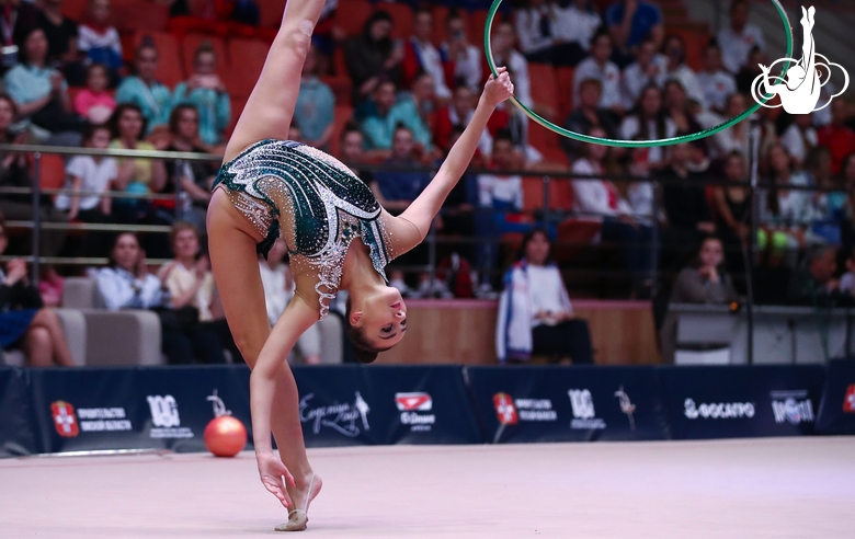 Alina Harnasko (Belarus) during the hoop exercise