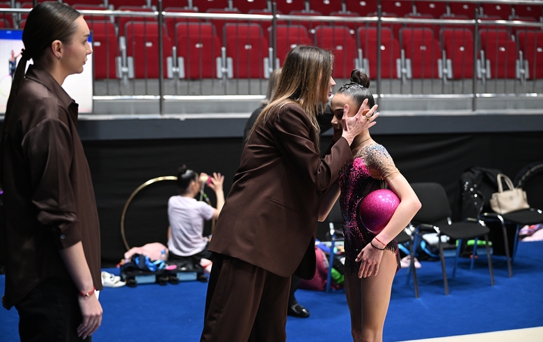 September 19, 2026. Olympic champion Alina Kabaeva and Alesya Naifonova before the performance