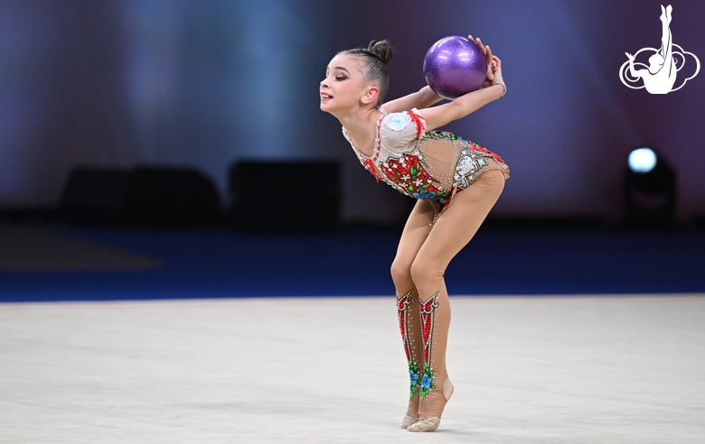 Diana Sobyanina during the ball exercise