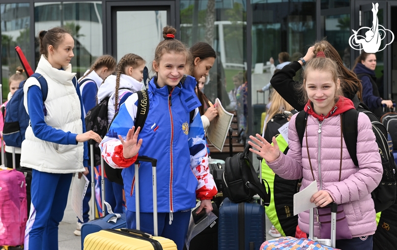 Arrival of gymnasts at the Academy