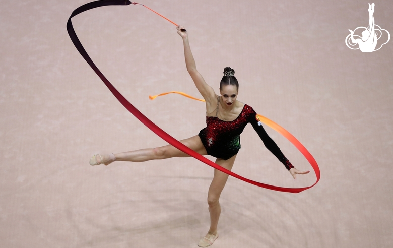 Exercise with a ribbon. Anastasia Guzenkova (Russia)