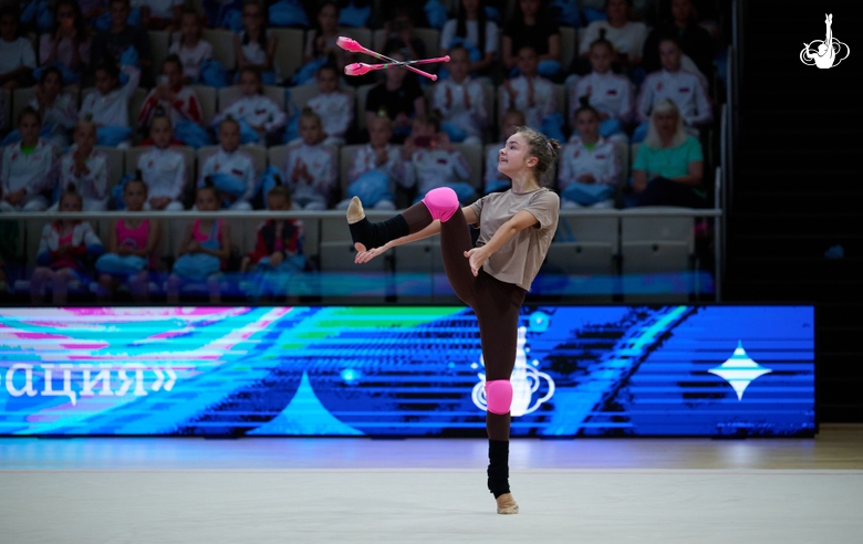 Ksenia Savinova during a training session