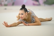 Sofia Vorobyova during exercise with hoop