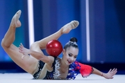 Sofia Bernat (Hungary) during an exercise with a ball