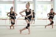 Gymnast from Belgorod during exercise with a hoop