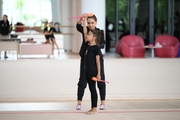 Dina Averina and Sabina Samatova during training