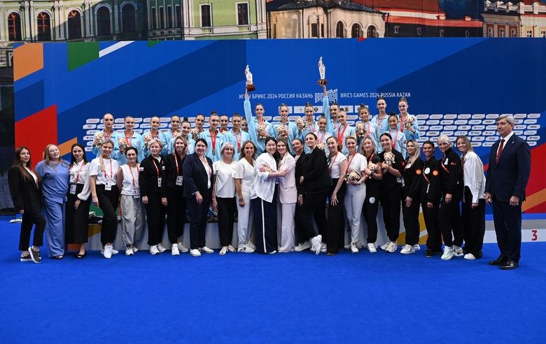 June 21, 2024. Olympic champion Alina Kabaeva during the awards ceremony of the BRICS Games