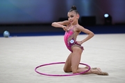 Diana Sobyanina during the hoop exercise