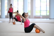 Gymnast Avani Nitesh Kadam during training