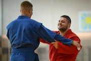 Participants of the training camp during training at the Martial Arts Academy