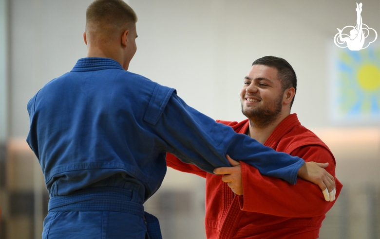 Participants of the training camp during training at the Martial Arts Academy