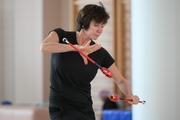 Choreographer Irina Zenovka during the training session in the Academy