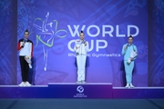 The podium of the all-around in the individual program