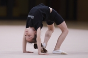 Young gymnast on the first day of the Academy selection process