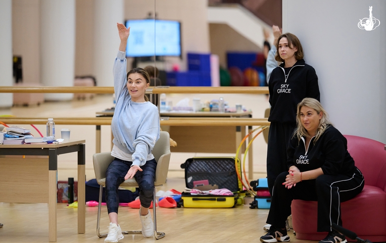 September 30, 2026. Olympic champion Alina Kabaeva and the Academy coaches during a training session