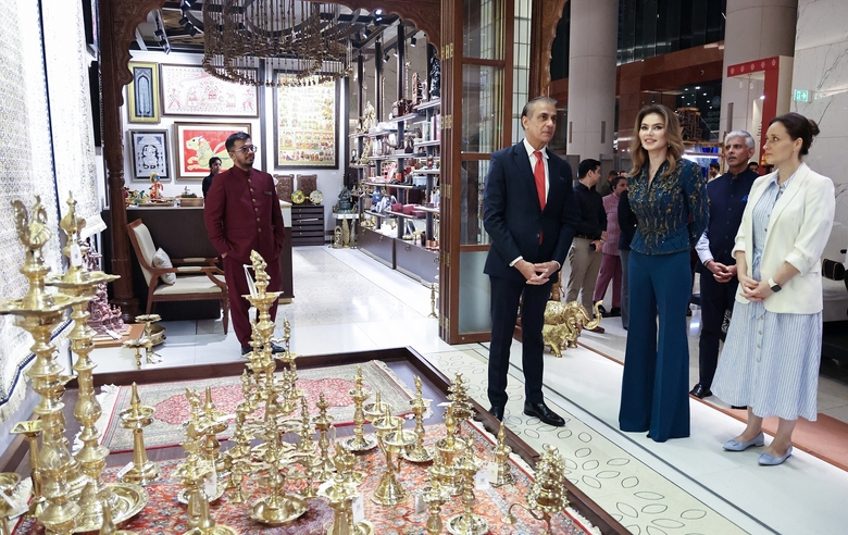 October 28, 2026. Olympic champion Alina Kabaeva during a tour of the Nita Mukesh Ambani Cultural Centre