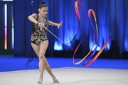 Daniella Gonzales during an exercise with a ribbon