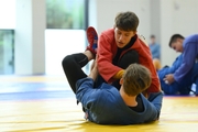 Participants of the training camp during training at the Martial Arts Academy