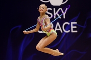 Sofia Smirnova during the exercise with a jump rope