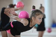 Gymnast from Belgorod  during class