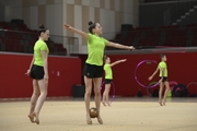 Gymnasts from Belgorod training camp at the Martial Arts Academy