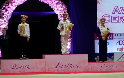 Happy moments from the awards ceremony featuring our gymnasts