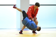 Participants of the training camp during training at the Martial Arts Academy