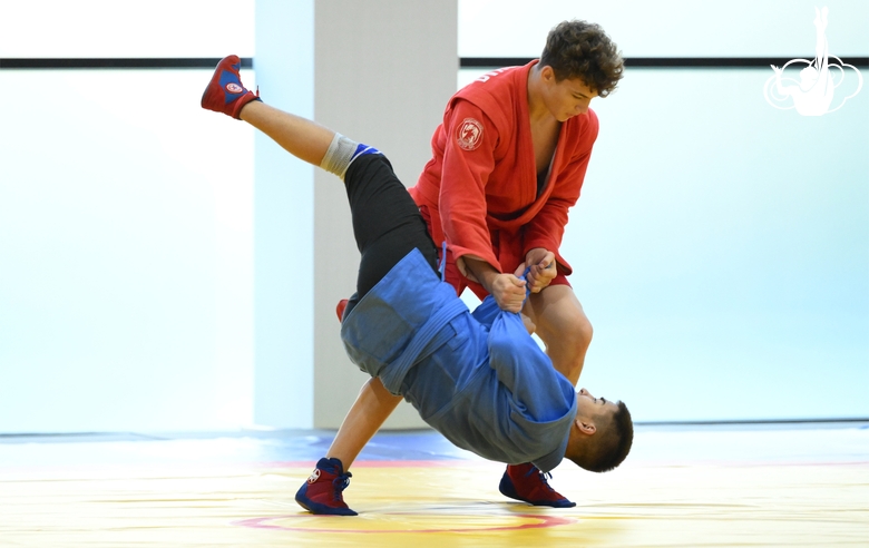 Participants of the training camp during training at the Martial Arts Academy