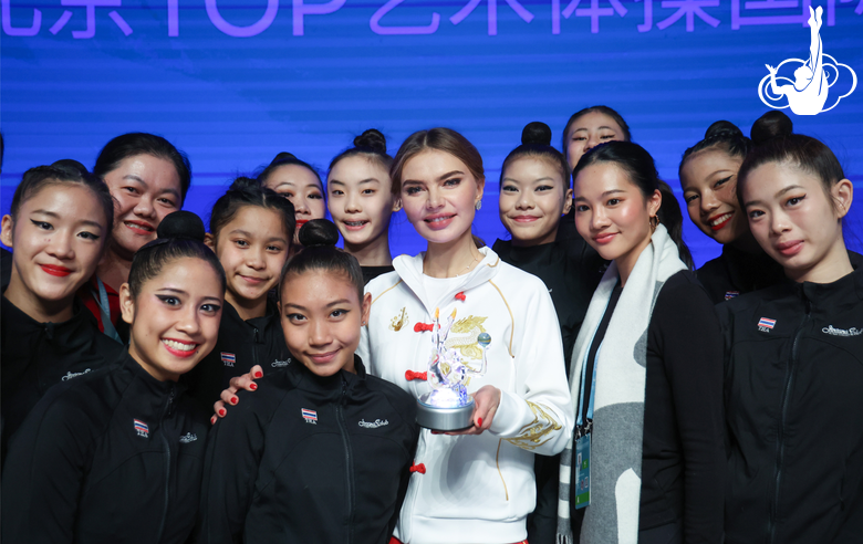 Olympic champion Alina Kabaeva and gymnasts