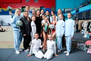 Olympic champion Alina Kabaeva, Academy coaches and students at the international Sky Grace-2023 tournament