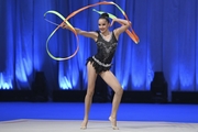 Isabella Rojas during an exercise with a ribbon