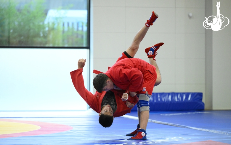 Participants of the training camp during training at the Martial Arts Academy
